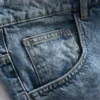 Baggy-jeansshorts med medelhög midja