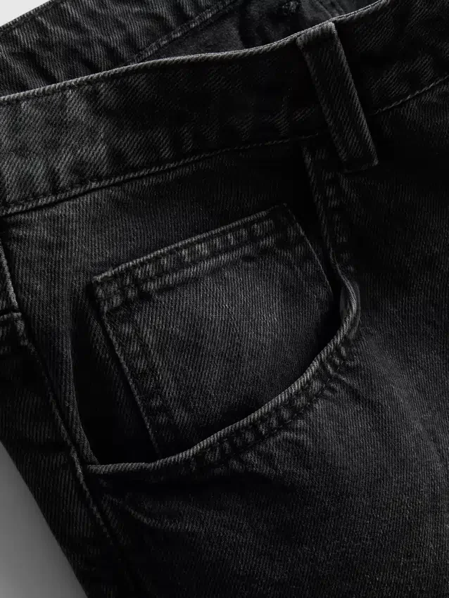 Baggy-jeansshorts med medelhög midja