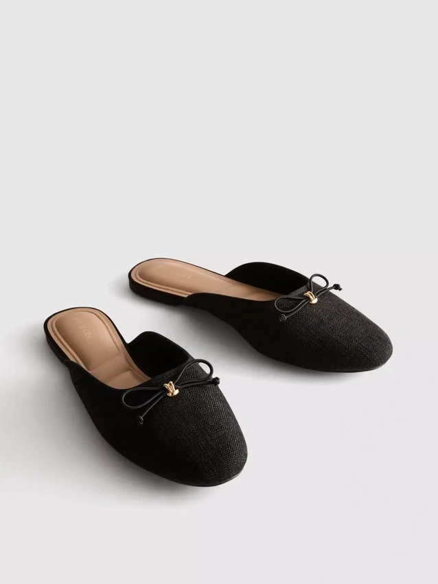 Ballerina-sandaler med rosettdetalj