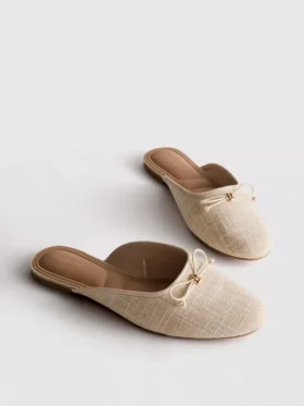 Ballerina-sandaler med rosettdetalj