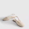Ballerinaskor med strass och hälrem