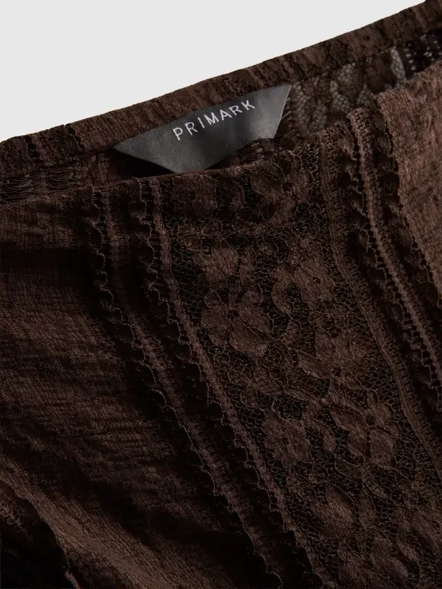 Bandeau i bomullsblandning med spets