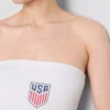 Bandeau-top i bomullsrik kvalitet med USA-fotbollsmotiv
