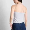 Bandeau-top med hög bomullshalt