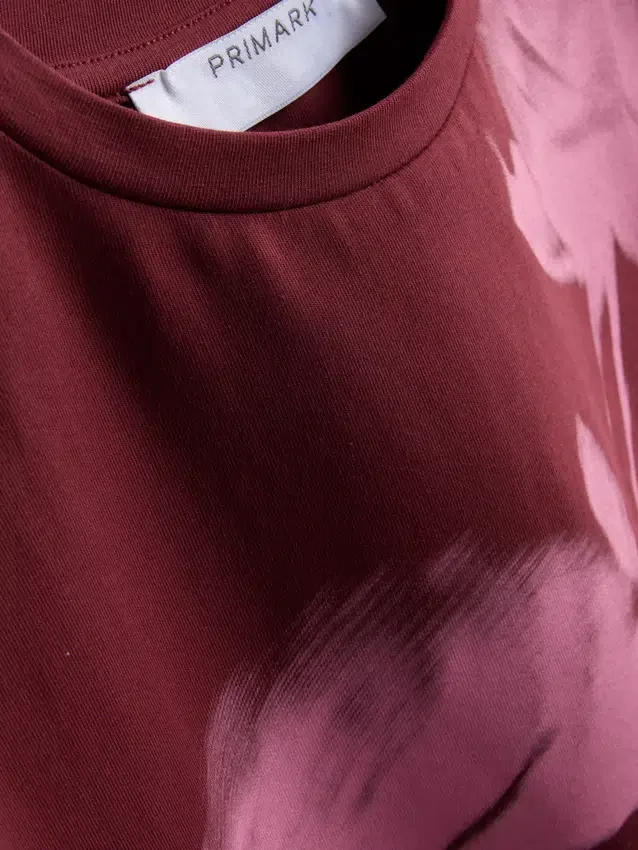 Barn-T-shirt i bomull med blommönster