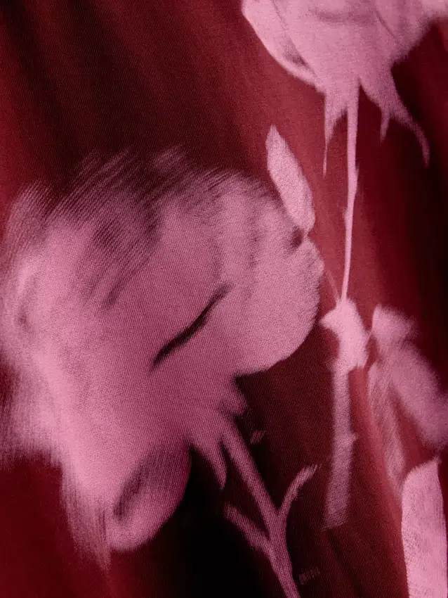 Barn-T-shirt i bomull med blommönster