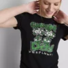 Barn-T-shirt i bomullsrik Green Day-modell med rynkad detalj