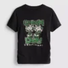 Barn-T-shirt i bomullsrik Green Day-modell med rynkad detalj