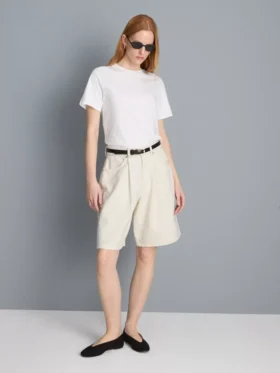 Bermudashorts i bomullsdenim