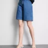 Bermudashorts i bomullsdenim