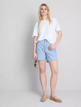 Bermudashorts i bomullsdenim