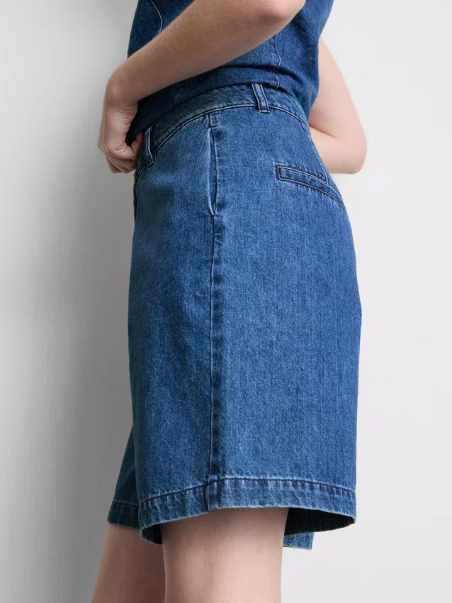 Bermudashorts i bomullsdenim