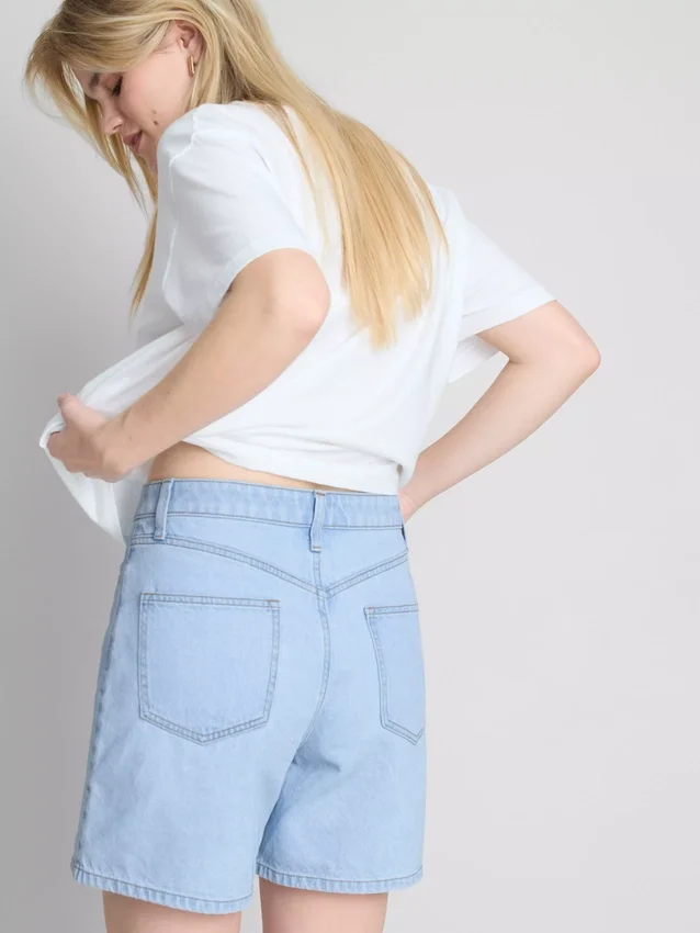 Bermudashorts i bomullsdenim