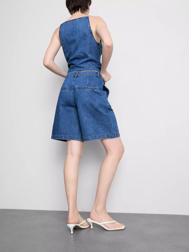 Bermudashorts i bomullsdenim