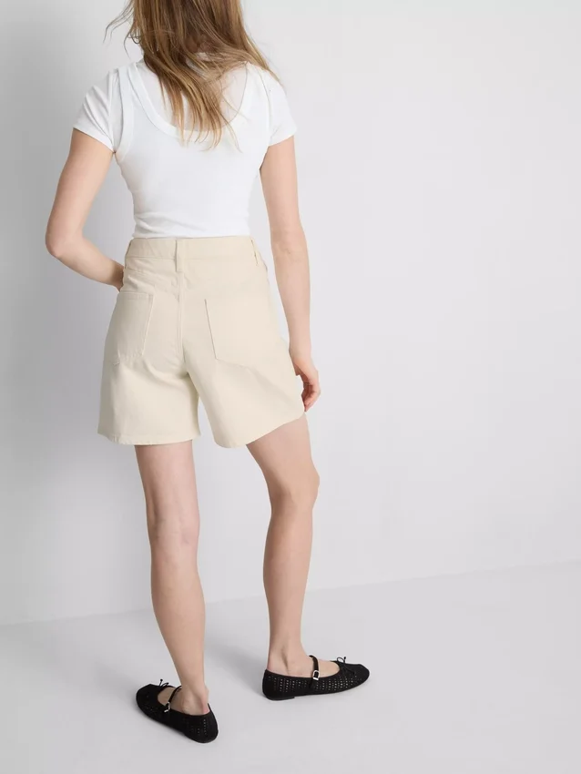 Bermudashorts i bomullsdenim