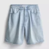 Bermudashorts i bomullsdenim