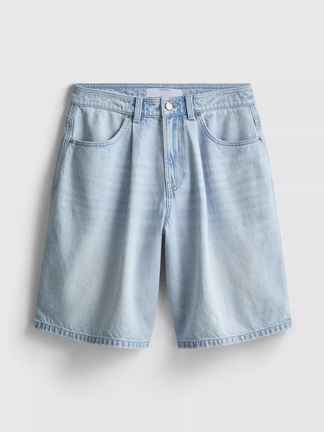 Bermudashorts i bomullsdenim