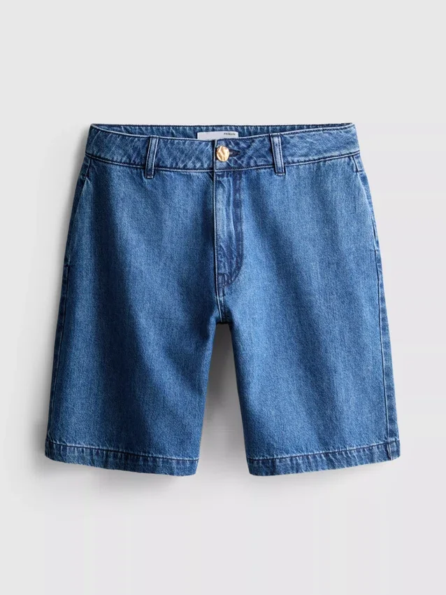 Bermudashorts i bomullsdenim