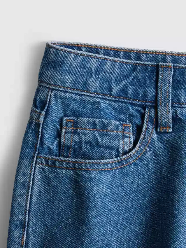 Bermudashorts i bomullsdenim