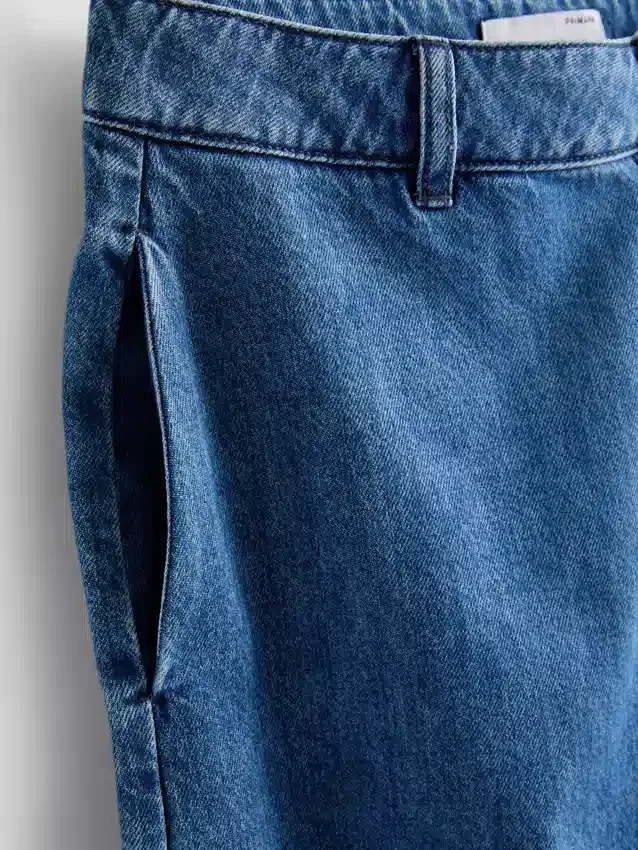 Bermudashorts i bomullsdenim