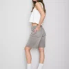 Bermudashorts i denim med råkant