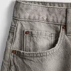 Bermudashorts i denim med råkant