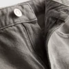 Bermudashorts i denim med råkant