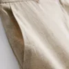 Bermudashorts i linneblandning med veck