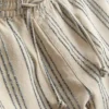 Bermudashorts med strukturerade ränder
