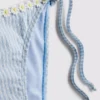Bikinibottnar i gingham med daisy-kant