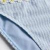 Bikinibottnar i gingham med daisy-kant