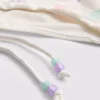 Bikinibottnar med broderat yttertyg och knytband i sidan