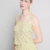Blommig ribbad pyjamasar-cami