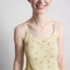 Blommig ribbad pyjamasar-cami