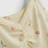Blommig ribbad pyjamasar-cami