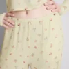 Blommiga pyjamasbyxor med ribbad midja