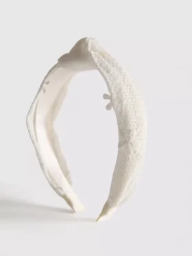 Blommigt hårband med knut