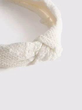 Blommigt hårband med knut