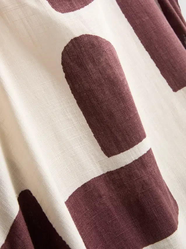 Blus med korta ärmar och tryck