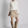 Blus med rynkad peplum-nedkant
