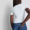 Bomullsrik T-shirt i färgen Conan Grey