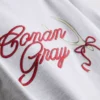 Bomullsrik T-shirt i färgen Conan Grey