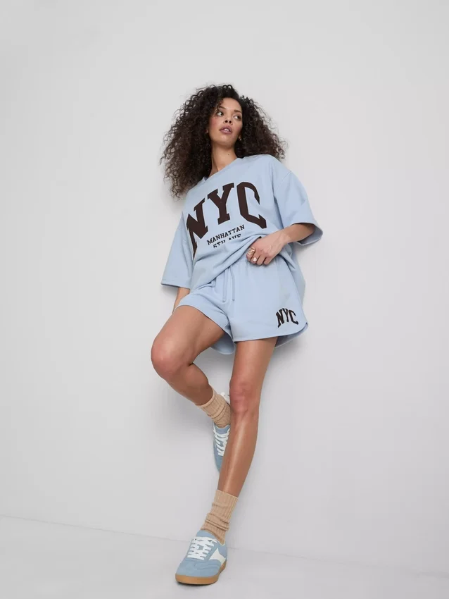 Bomullsrika, avslappnade NYC-shorts