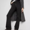 Bootcut-jeans i bomull med medelhög midja