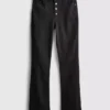 Bootcut-jeans i bomull med medelhög midja