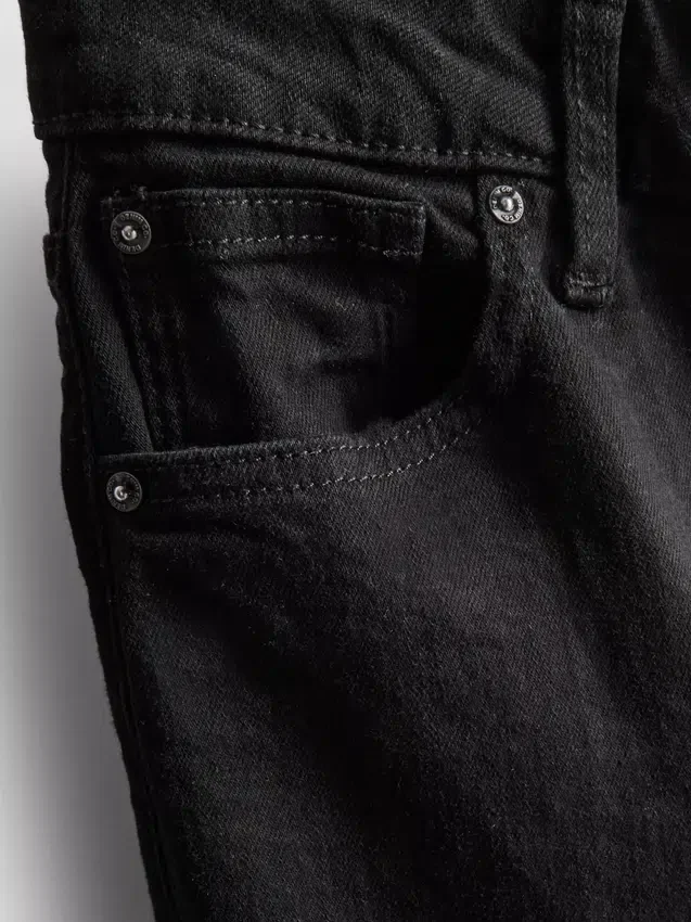 Bootcut-jeans i bomull med medelhög midja