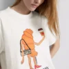 Bouffants and Broken Hearts bomullst-shirt i croissantmodell