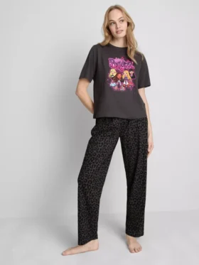 Bratz-pyjamasar i bomull med leopardmönster