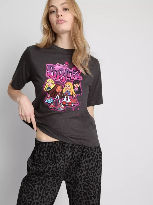Bratz-pyjamasar i bomull med leopardmönster