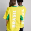 Brazil kortärmad mesh-T-shirt